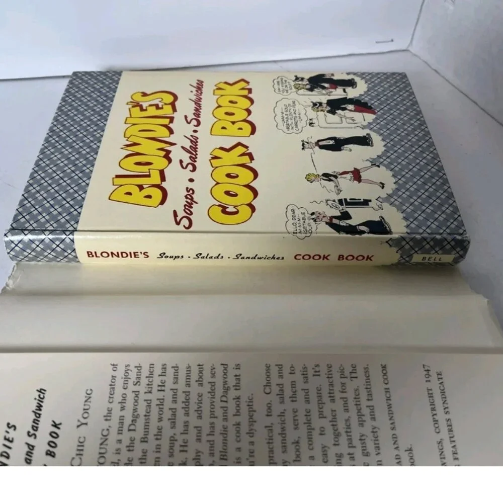 Vintage 1947 Blondie's Cook Book Chic Young Dagwood HC with Dust Jacket